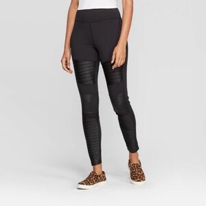 a new day Black Textured Leggings